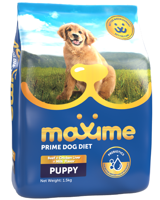 Maxime Dry Dog Food - Puppy - Beef, Chicken Liver & Milk Flavor
