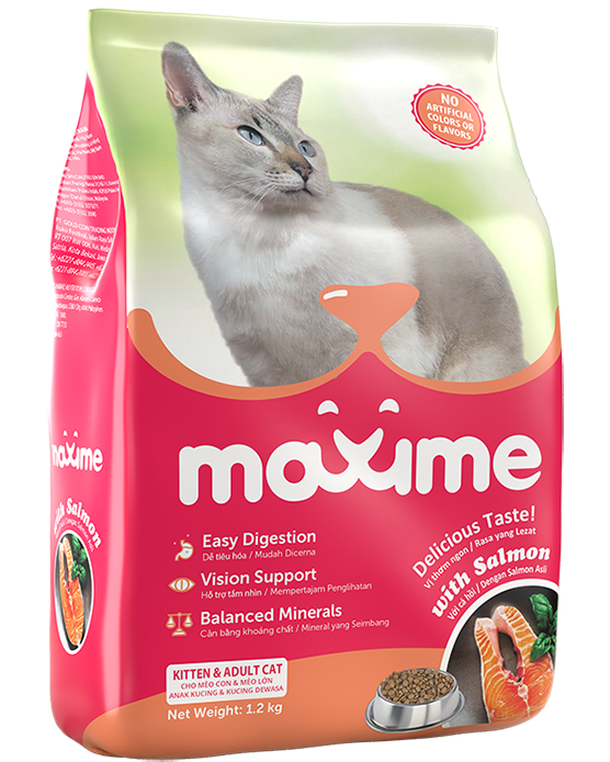 Maxime Cat Food - Kitten & Adult - Salmon Flavor